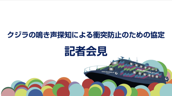 「クジラの鳴き声探知による衝突防止のための協定」記者会見YouTube配信のお知らせ